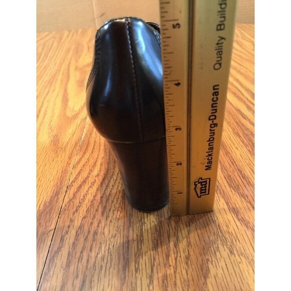 Etienne Aigner Nessie‎ Womens Shoe Ankle Boot SZ 7.5 M Dark Brown Brogue On Toes - Picture 10 of 12